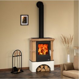 Кафельная печь-камин ABX Bavaria K (прямой цоколь) с т/о 6,9 кВт